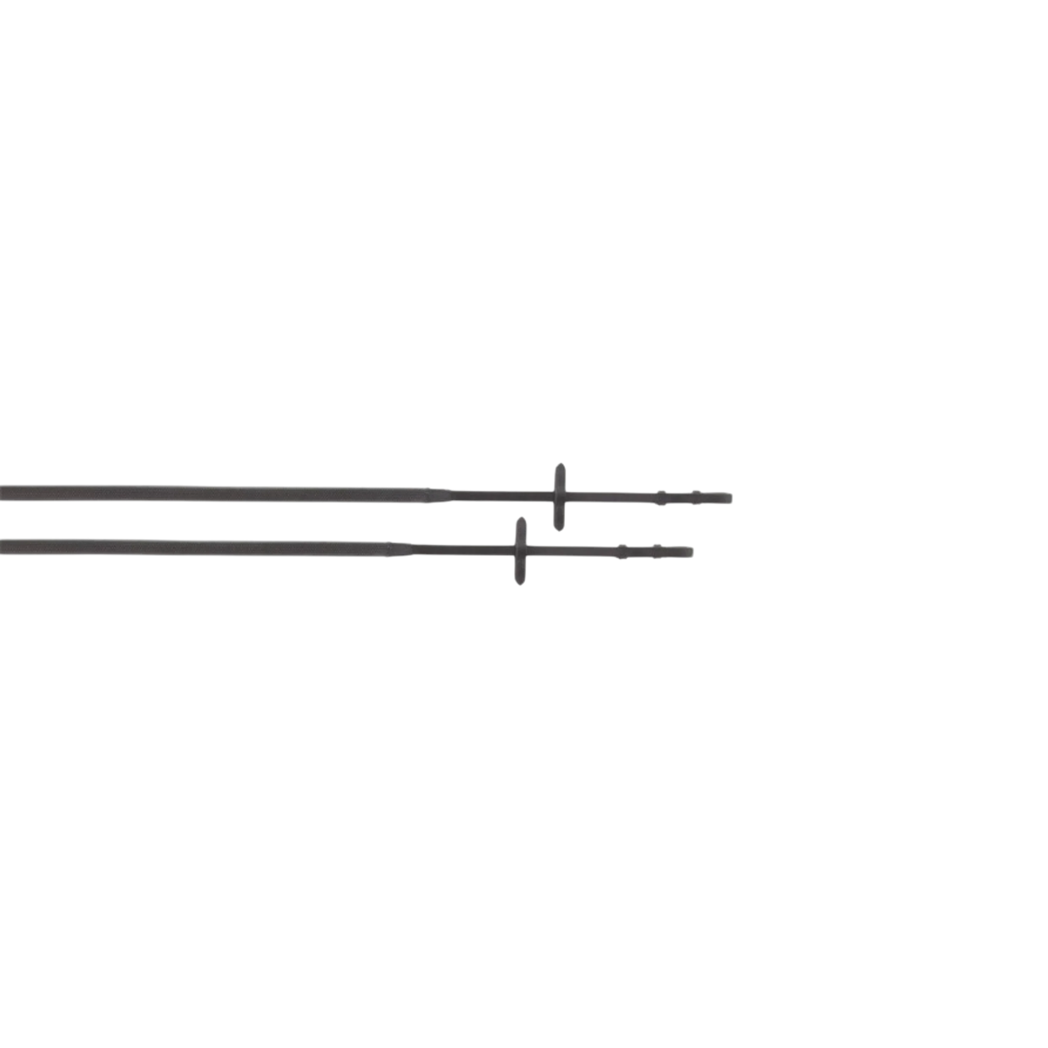 TdeT - Rubber reins small studs black