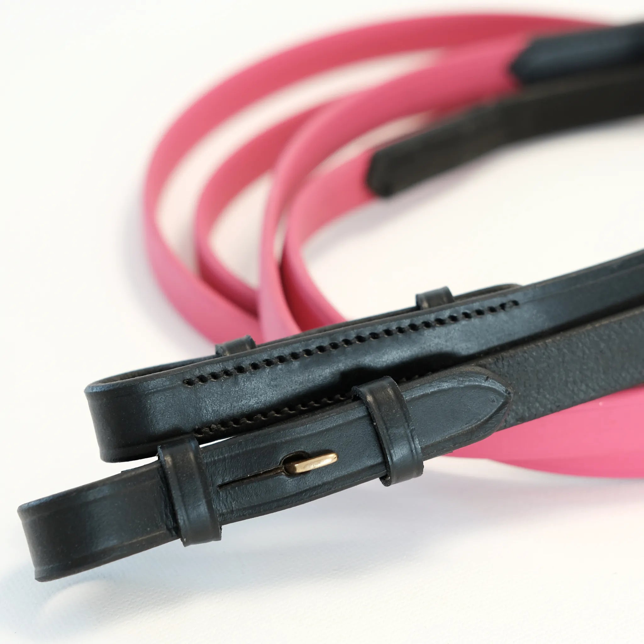 TdeT - Biotack® leather reins pink fuchsia