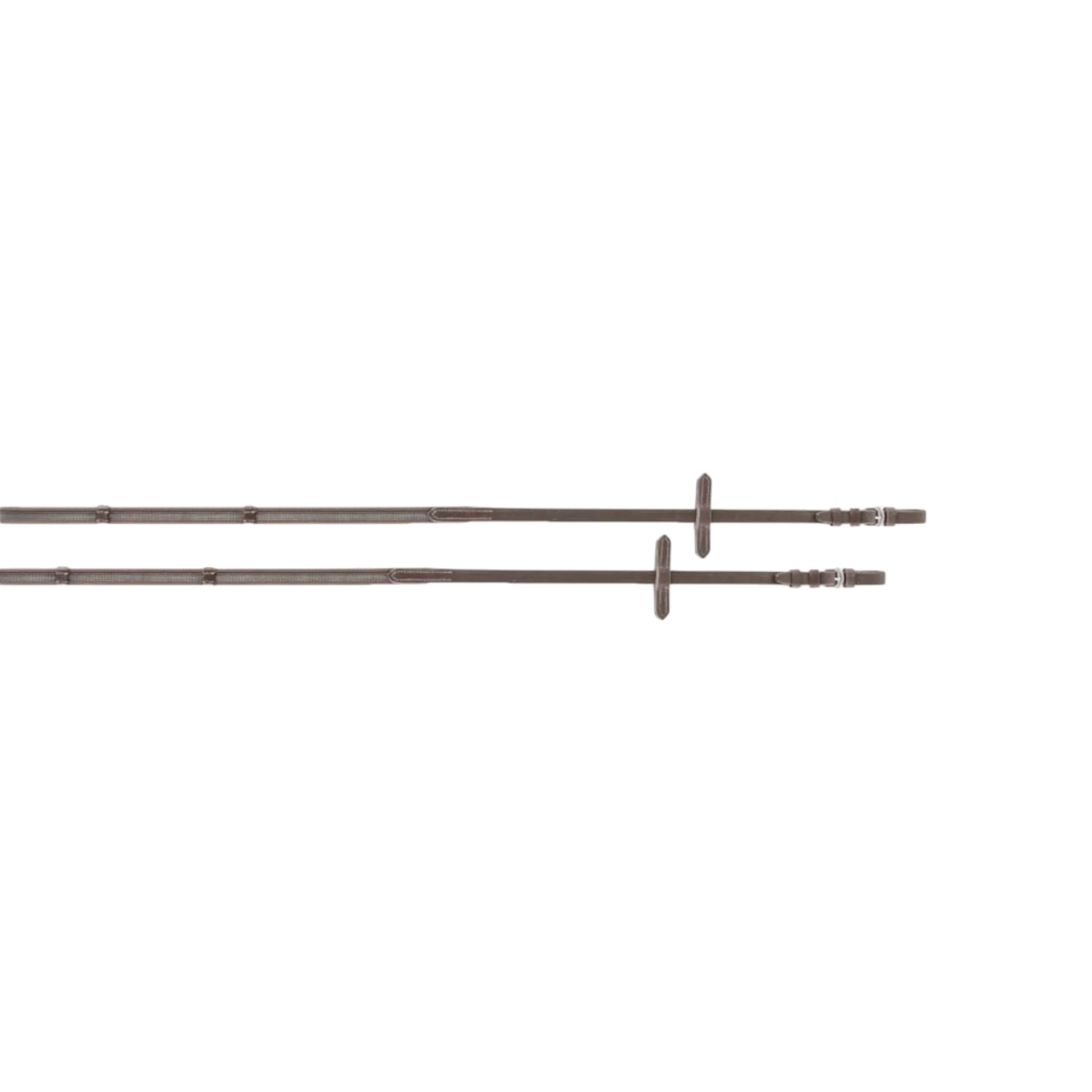 TdeT - Super grip reins with stops dark havana