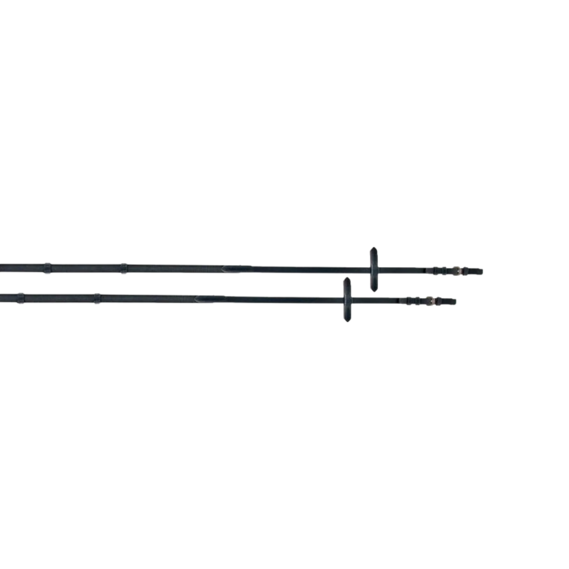 TdeT - Super grip reins with stops black