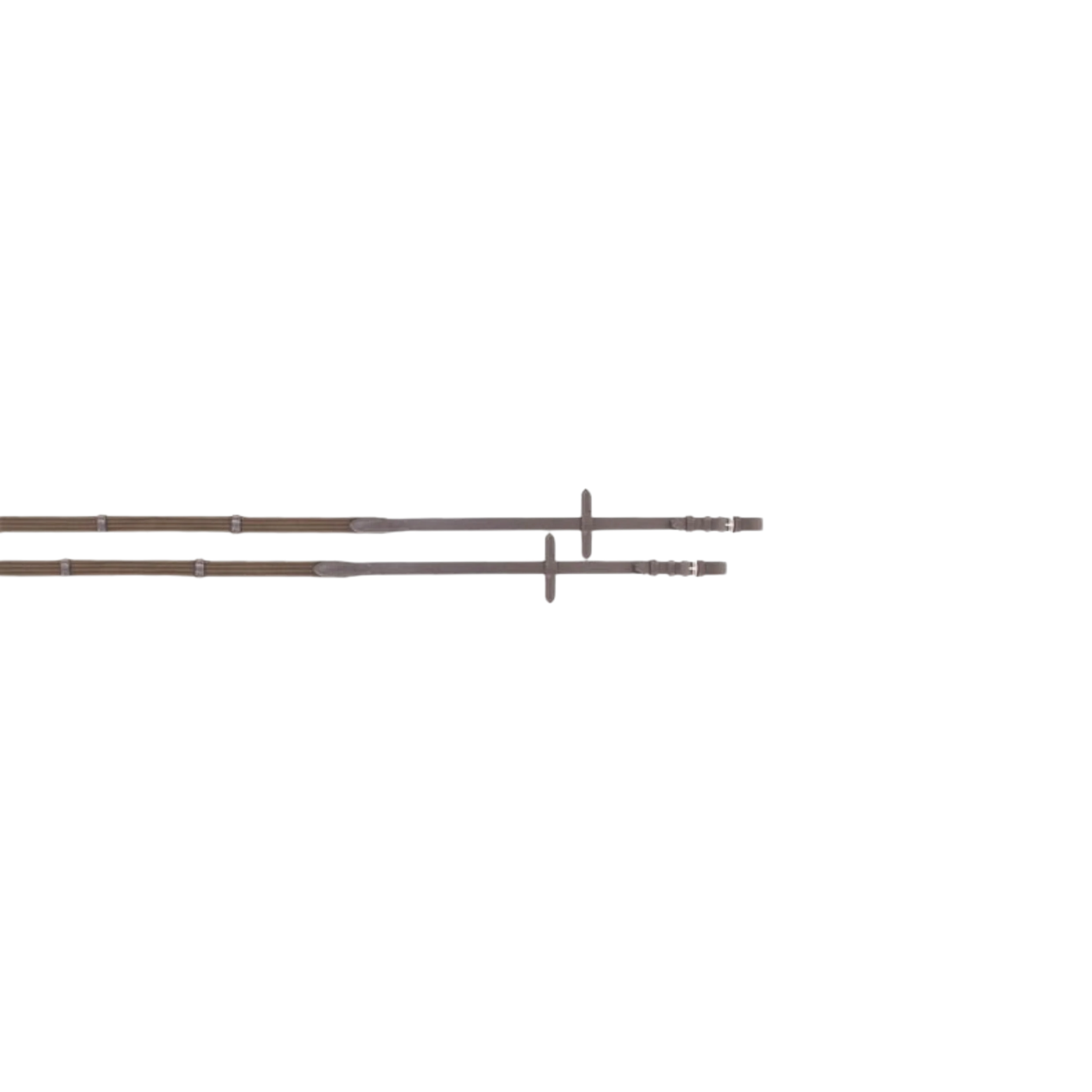 TdeT - Canvas reins with stops dark havana