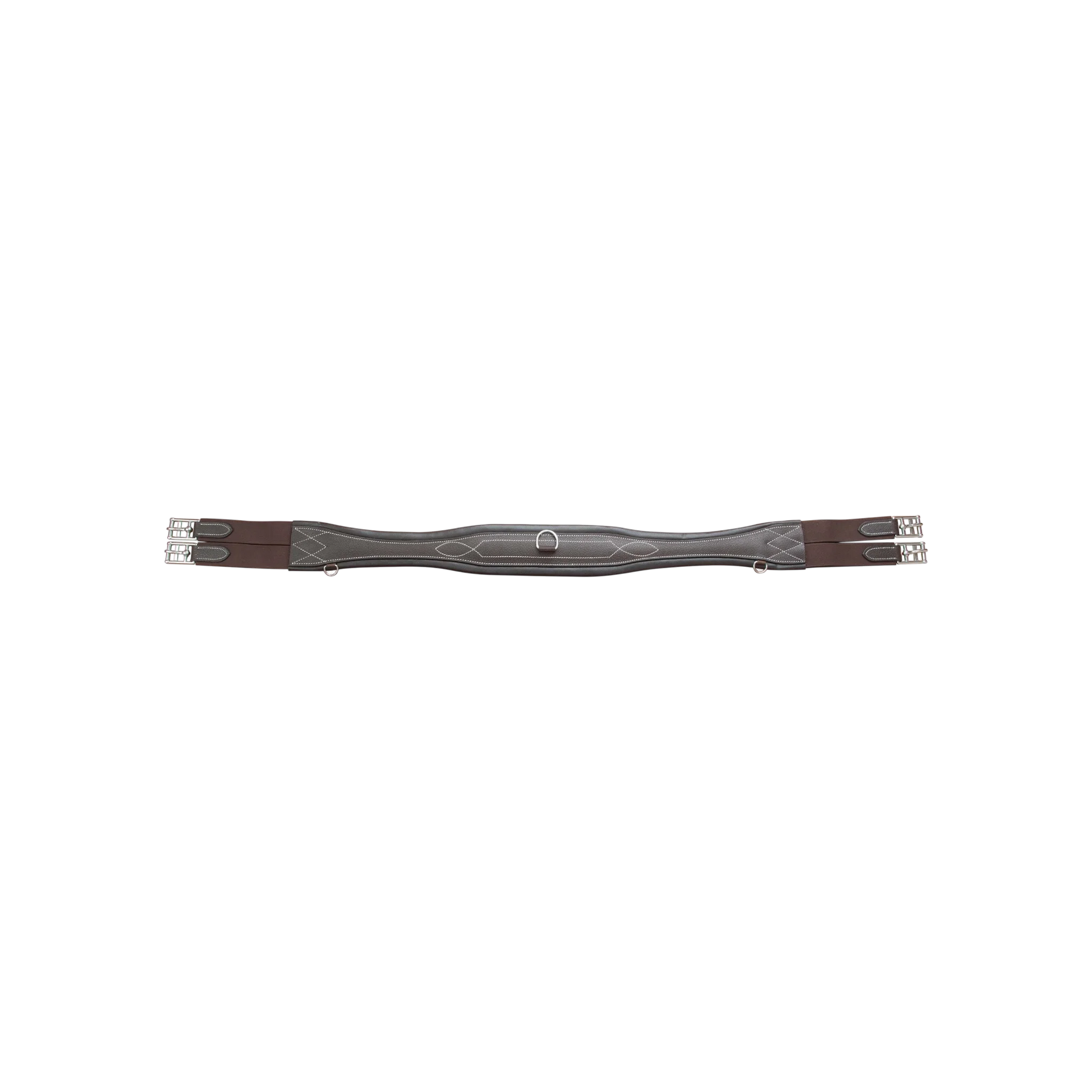 TdeT - Anatomical girth grained leather dark havana