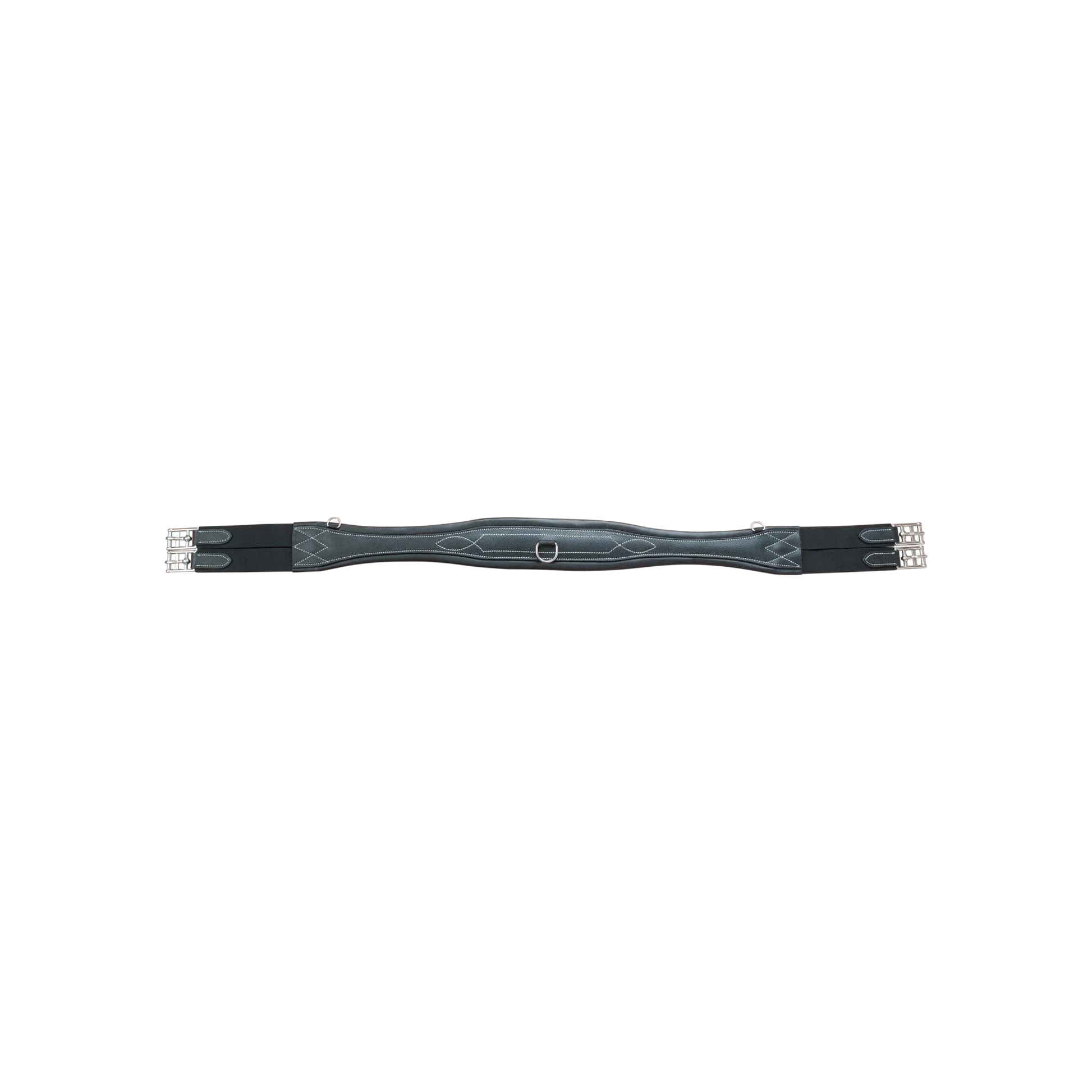TdeT - Anatomical girth grained leather black