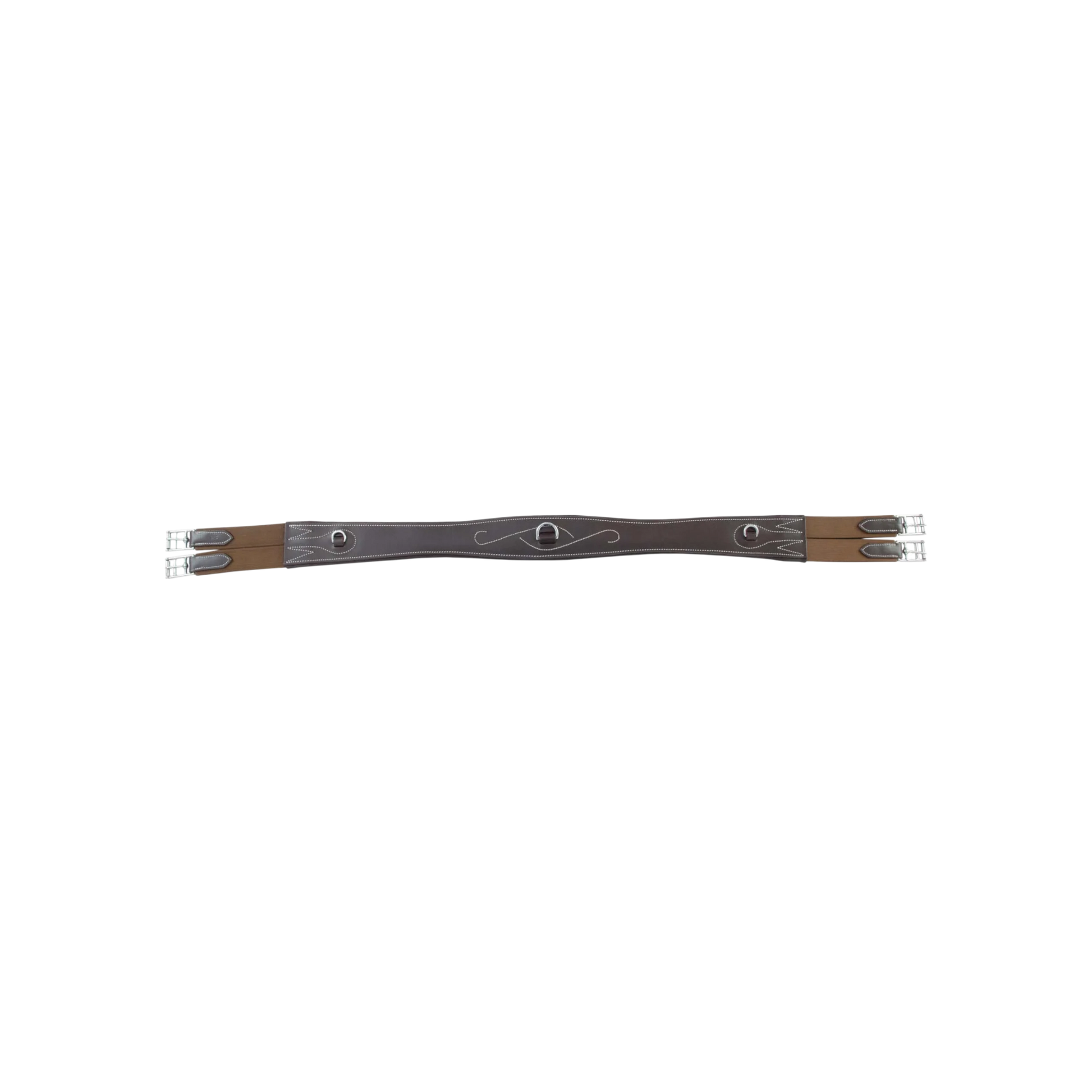 TdeT - Anatomical girth smooth leather dark havana