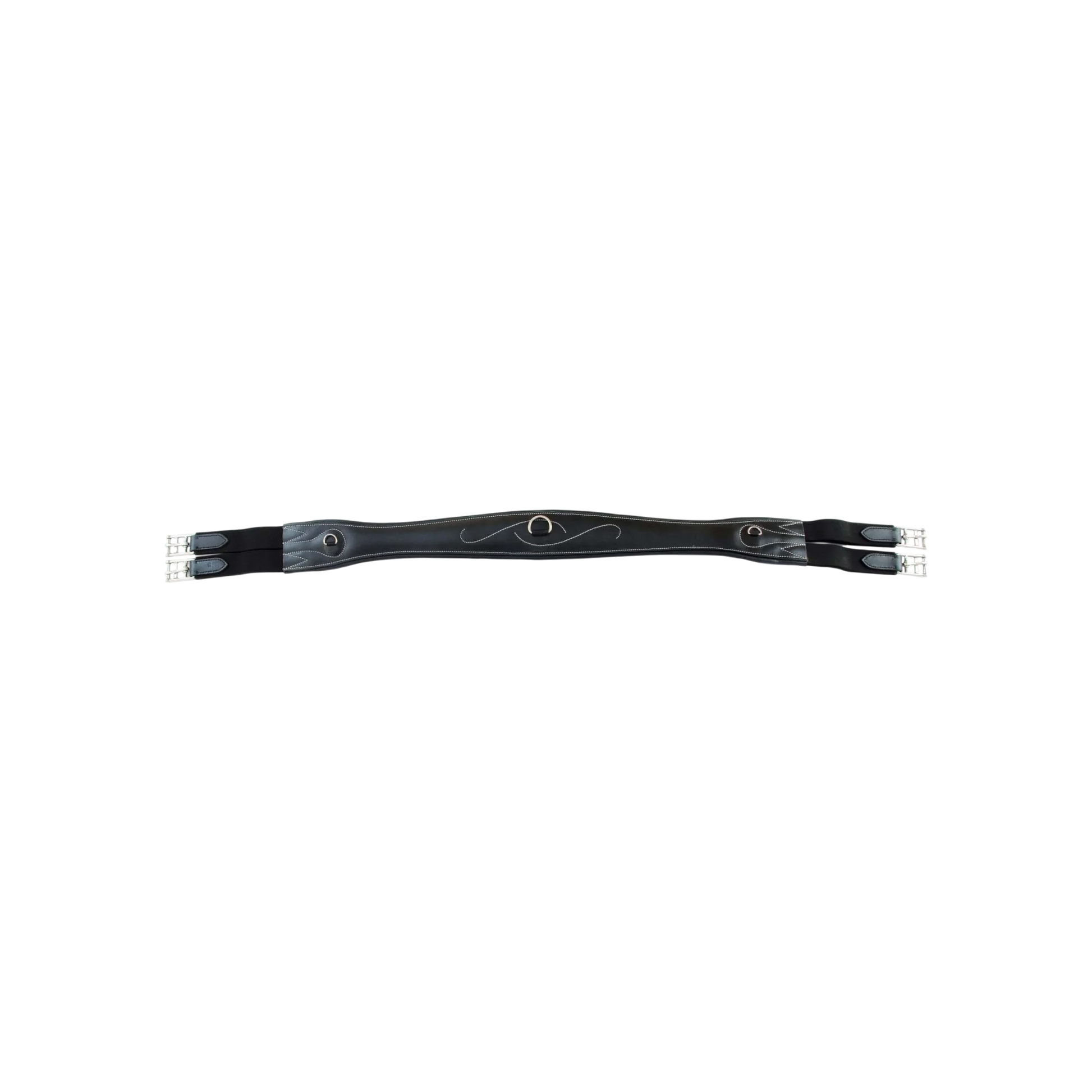 TdeT - Anatomical girth smooth leather black