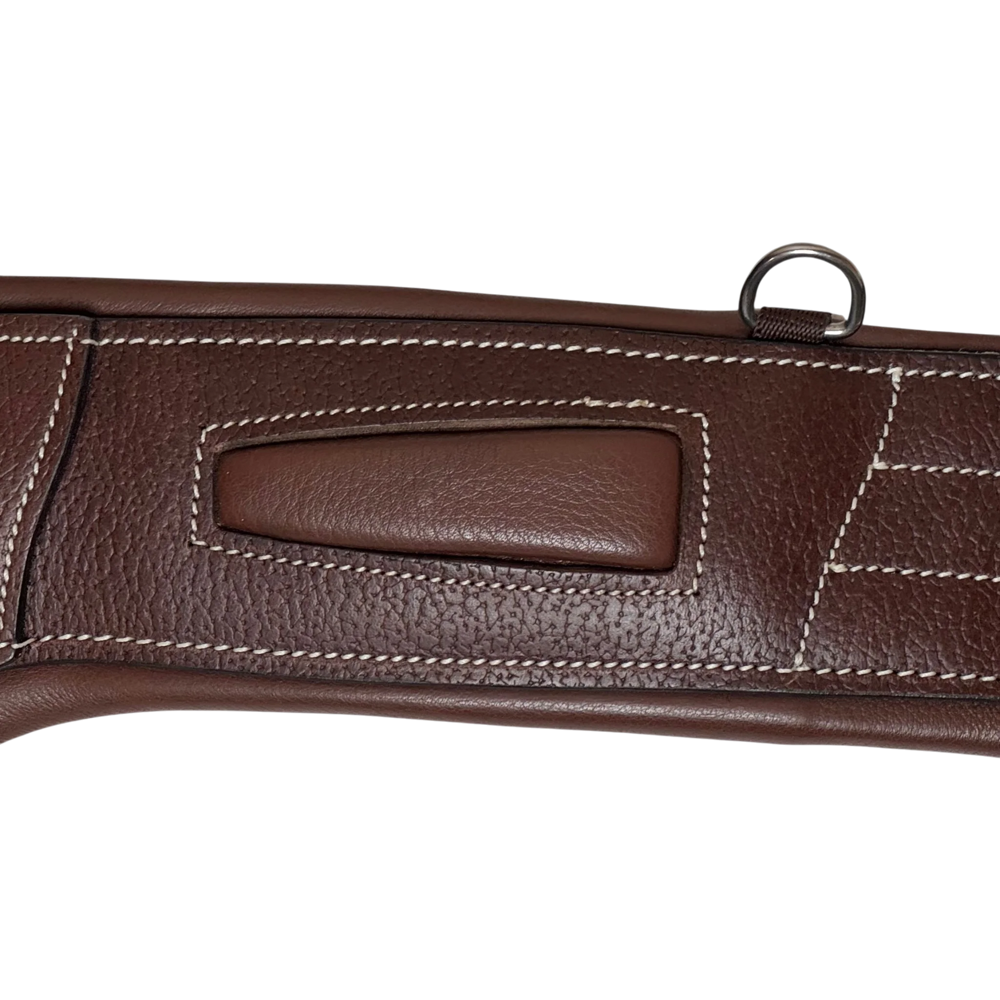 TdeT - Luxe leather belly guard girth tobacco