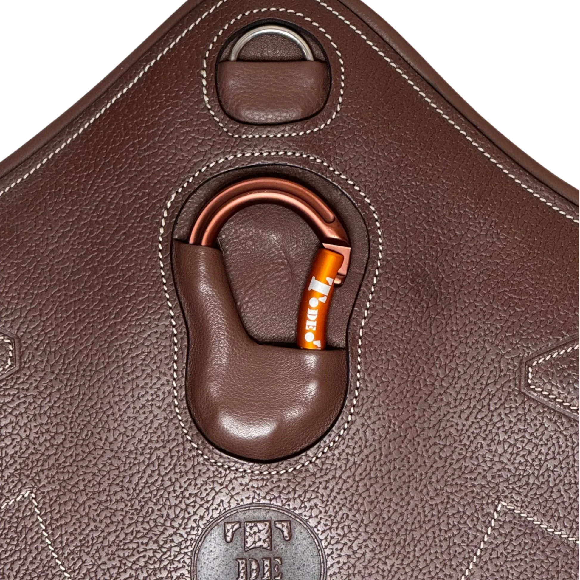 TdeT - Luxe leather belly guard girth tobacco