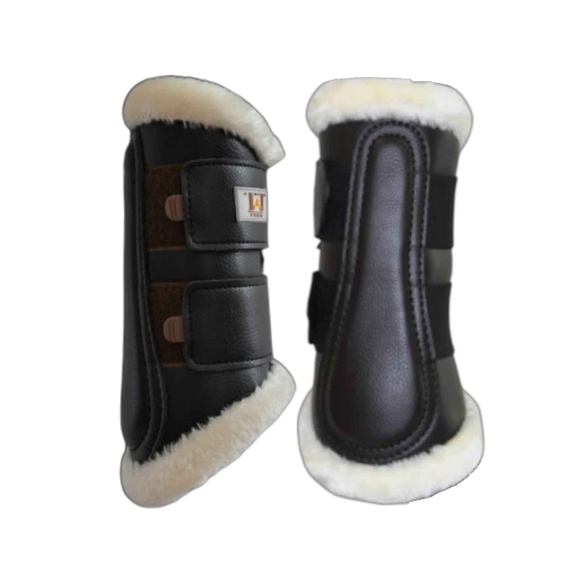 TdeT - Set guêtres dressage néoprène mouton marron noir