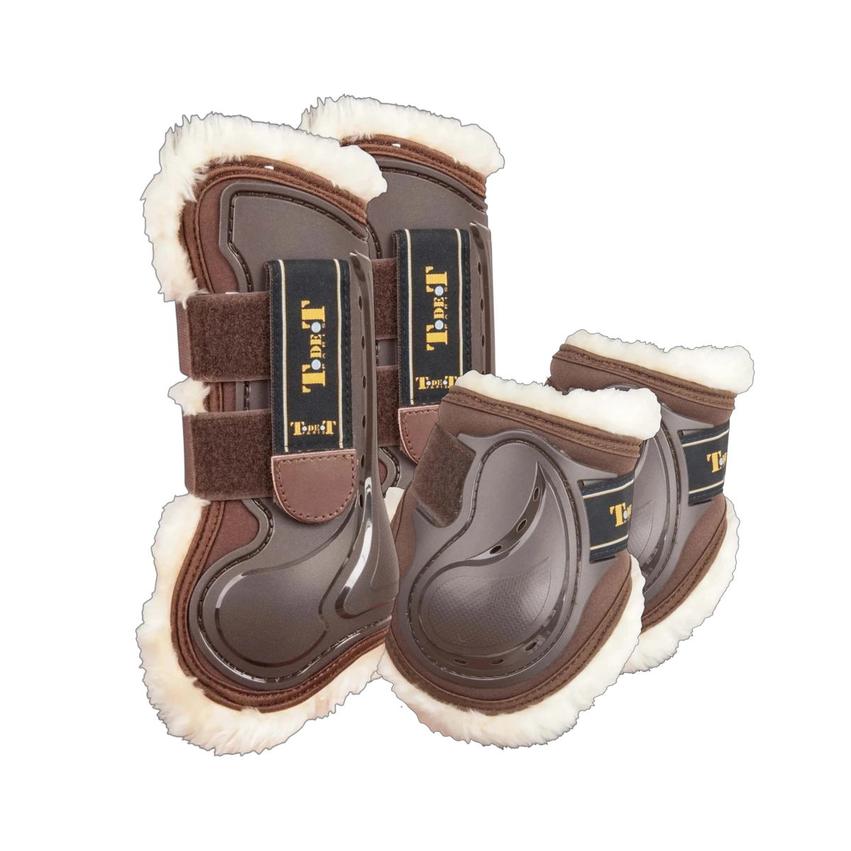TdeT - Set guêtres et protège-boulets Design mouton marron