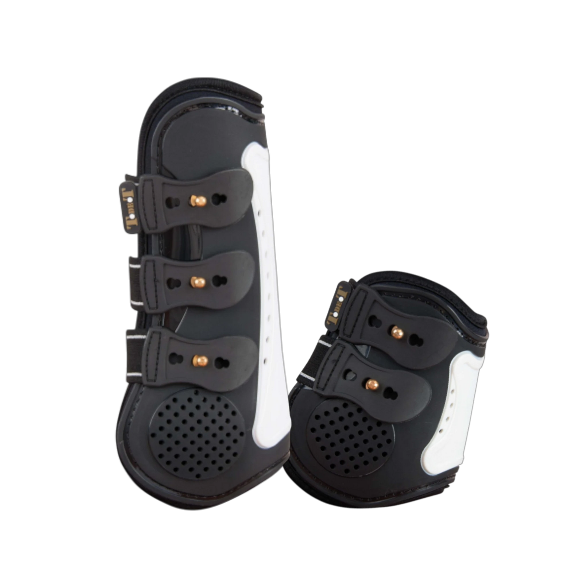 TdeT - Set guêtres et protège-boulets Proteck Compet noir/ blanc