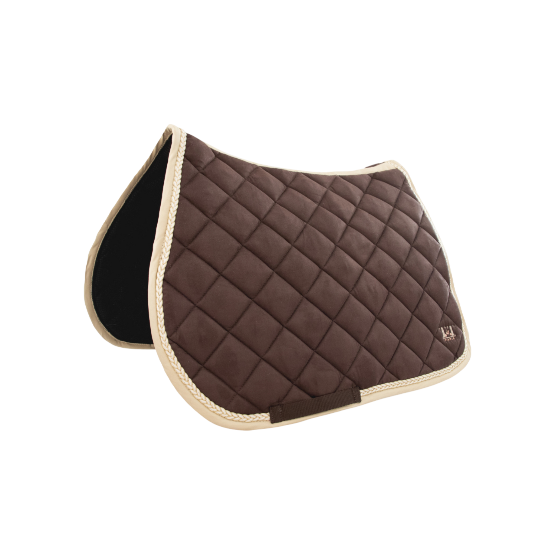 TdeT - Suedin Fontainebleau CSO saddle pad chocolate/beige