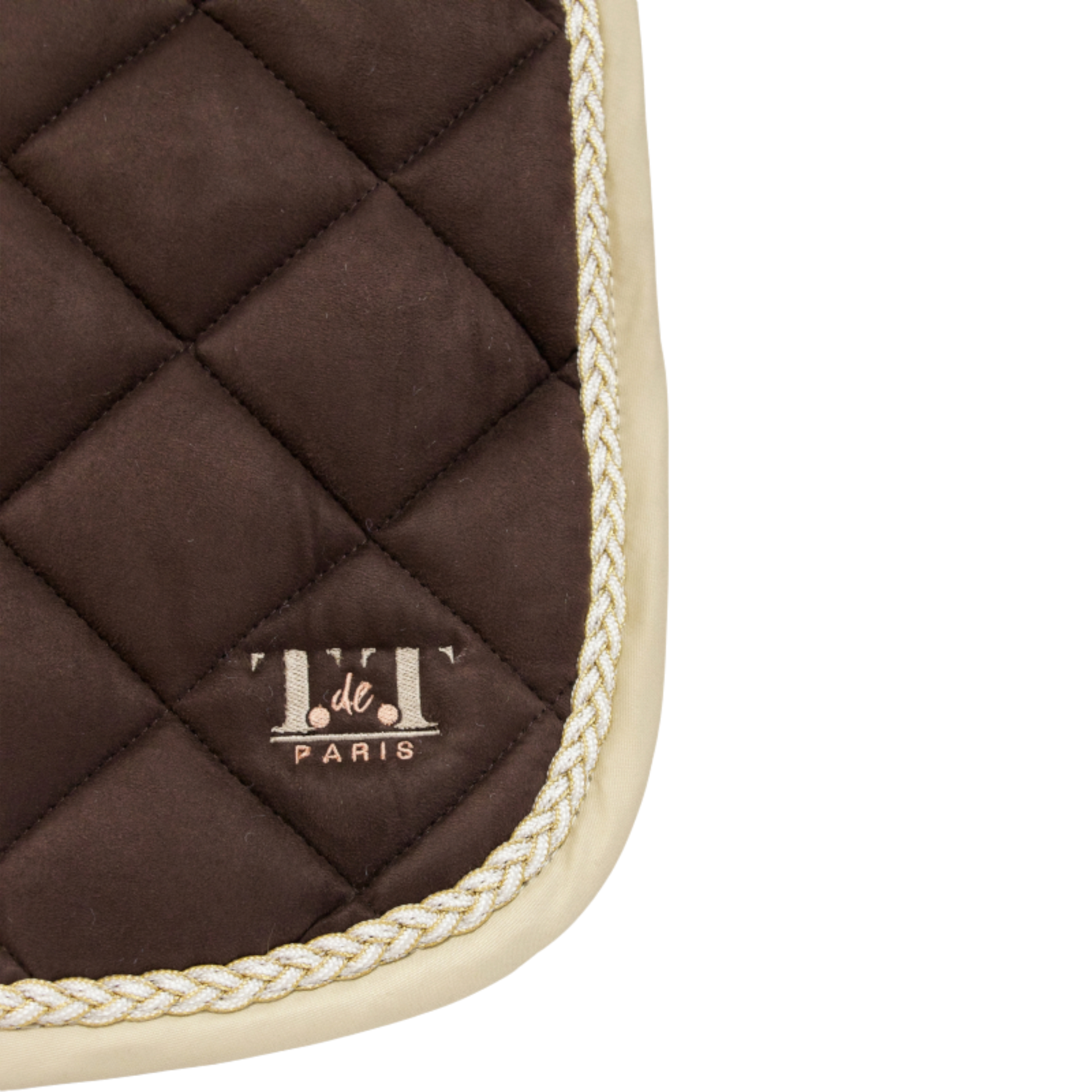 TdeT - Suedin Fontainebleau CSO saddle pad chocolate/beige