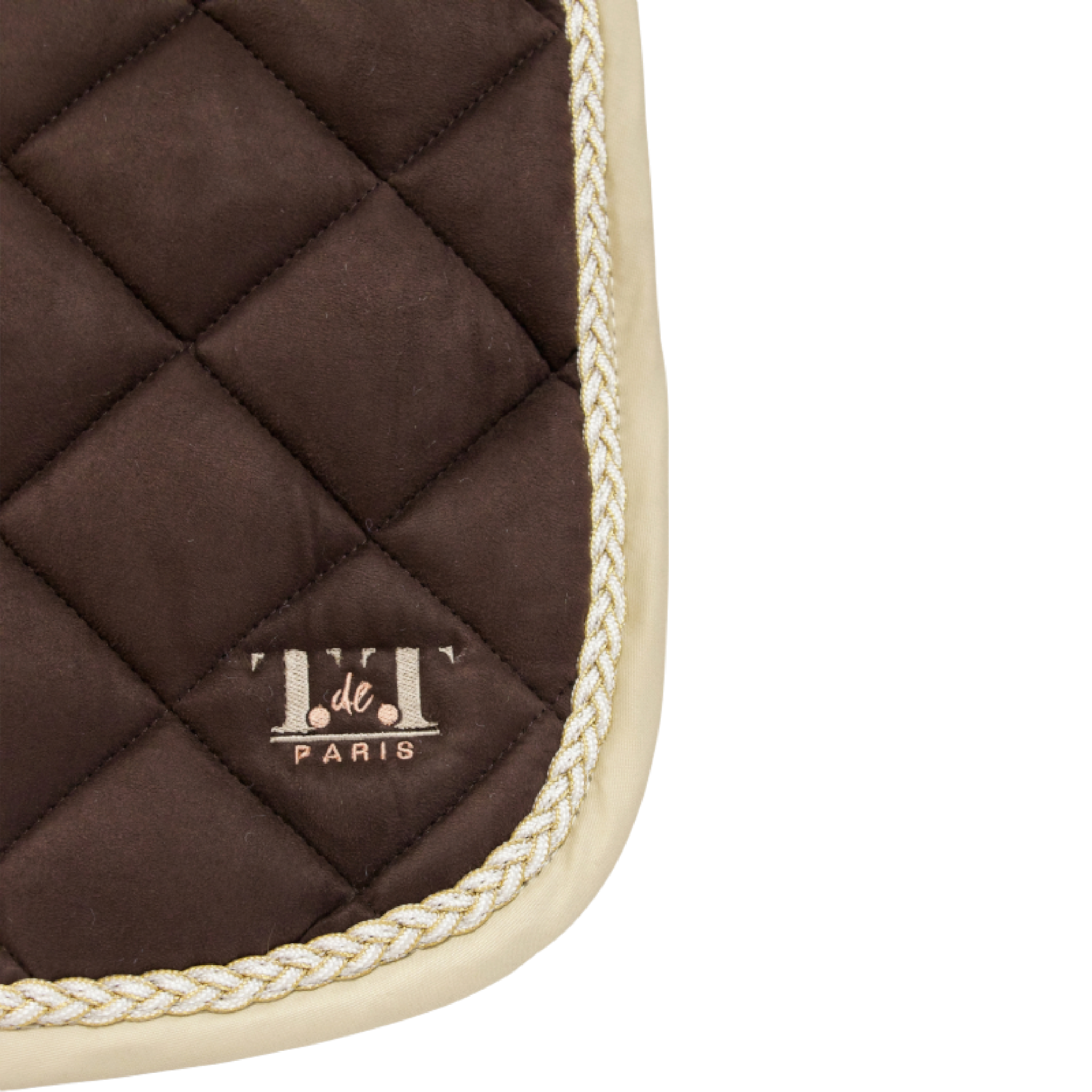TdeT - Suedin Fontainebleau CSO saddle pad chocolate/beige