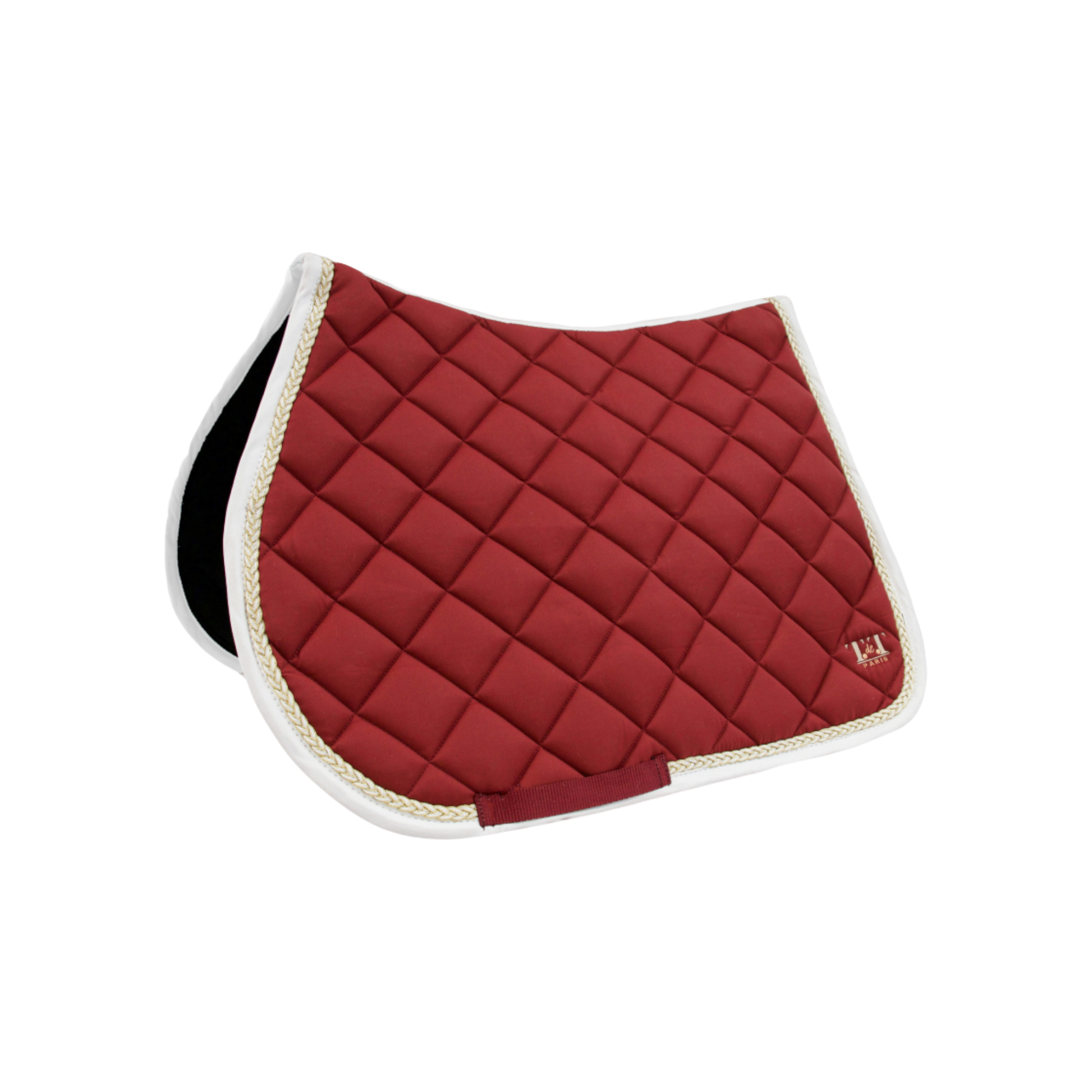 TdeT - CSO saddle pad Fontainebleau burgundy/white