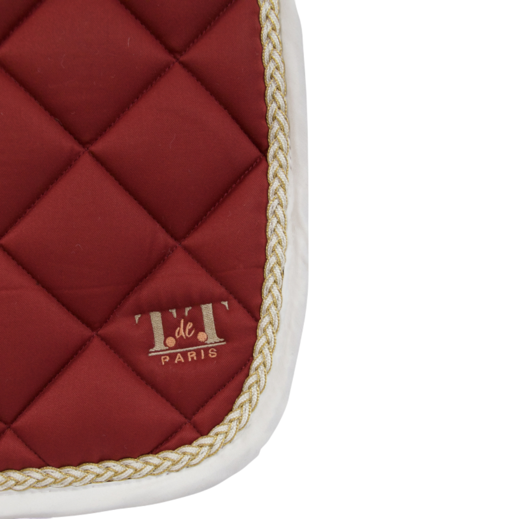 TdeT - CSO saddle pad Fontainebleau burgundy/white