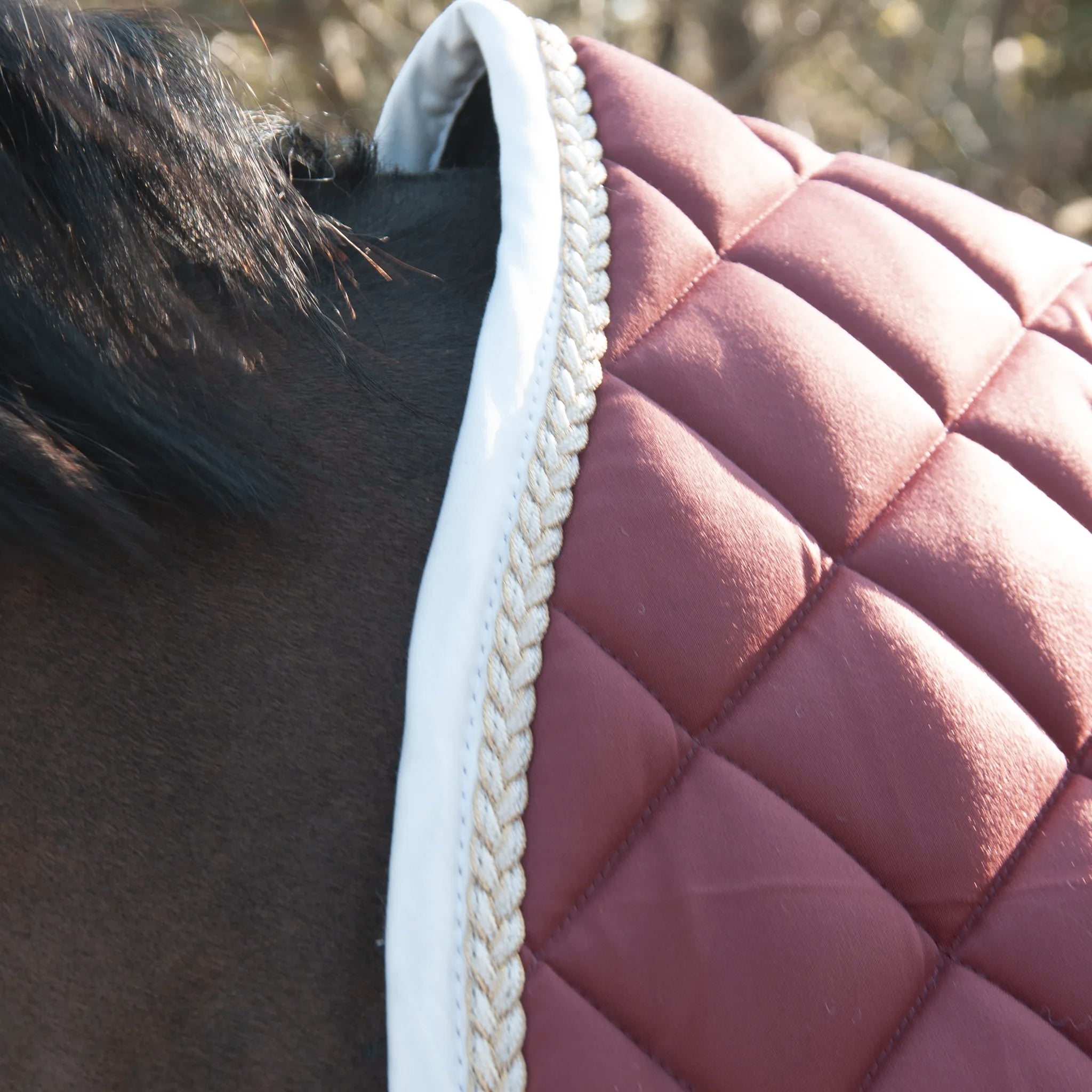 TdeT - CSO saddle pad Fontainebleau burgundy/white