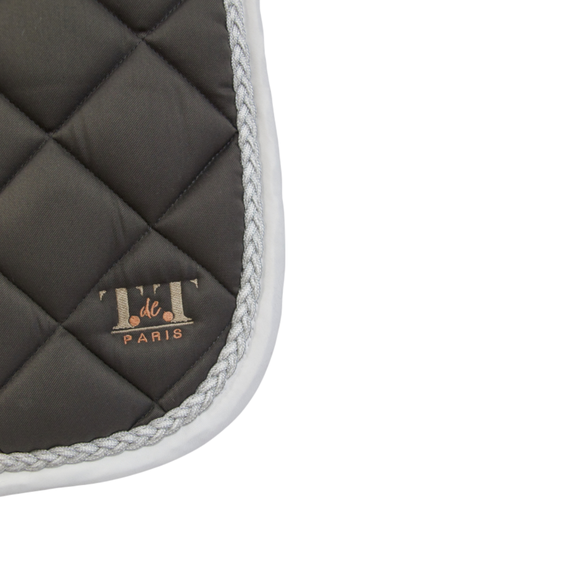 TdeT - Fontainebleau CSO saddle pad grey/white
