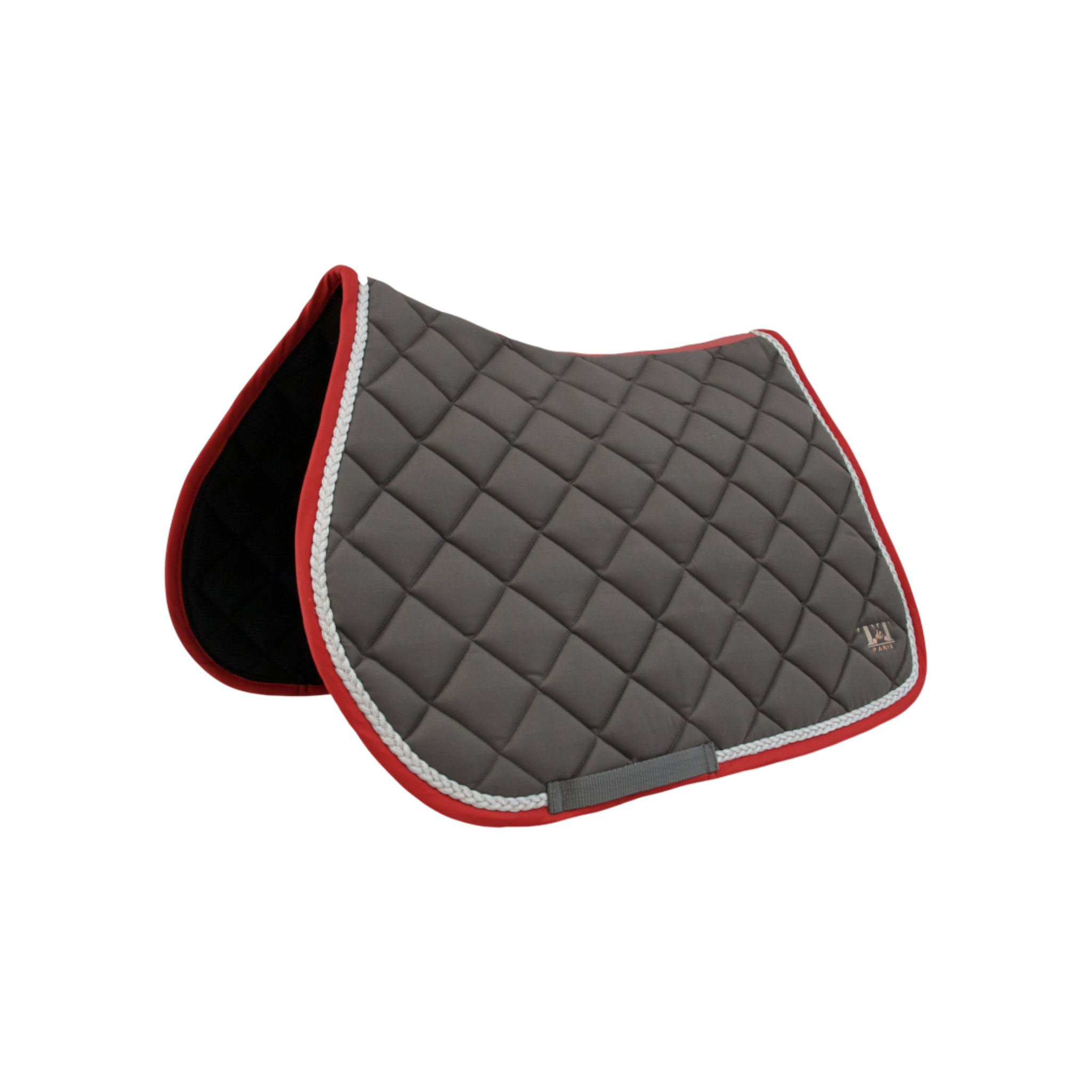 TdeT - Tapis de CSO Fontainebleau gris/ rouge