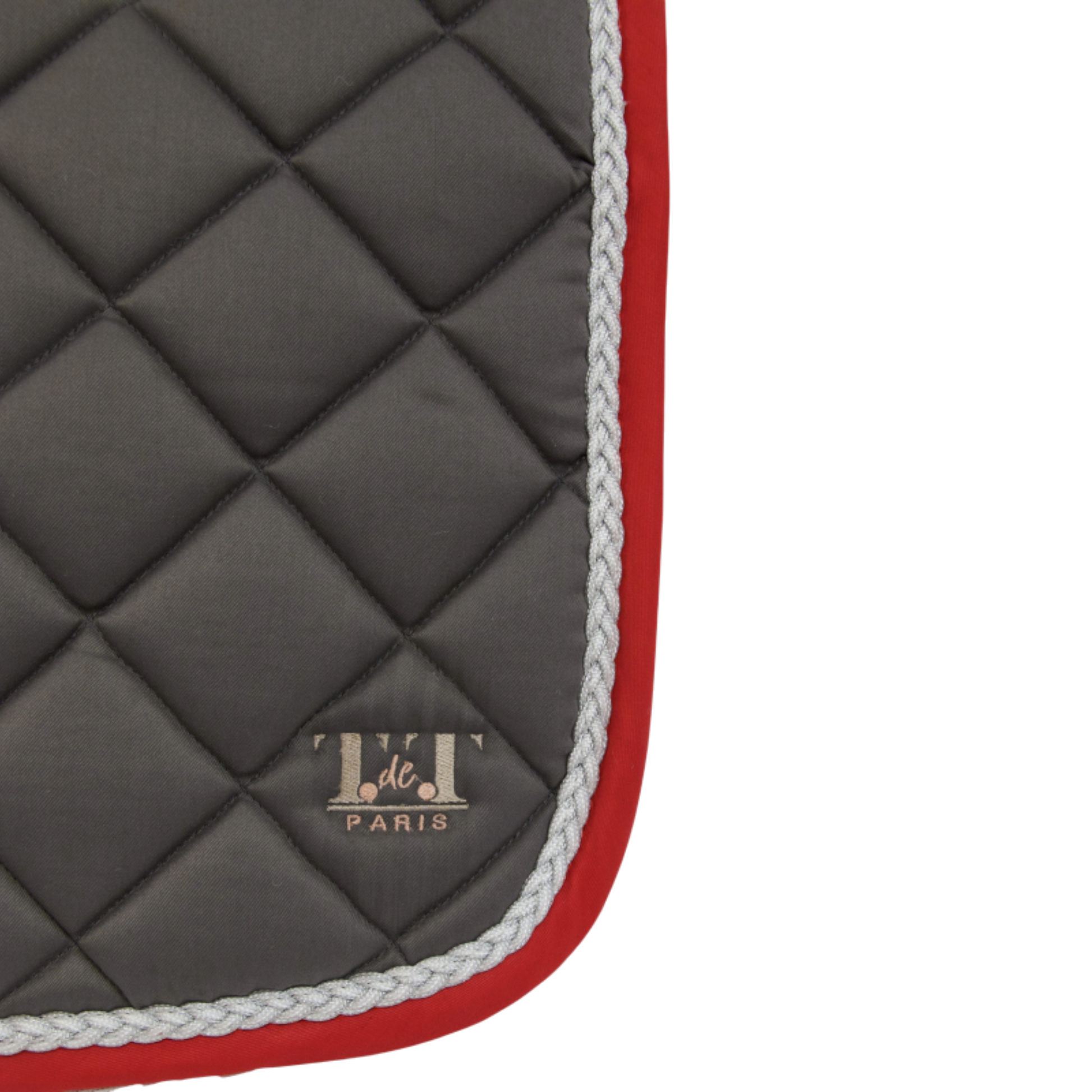 TdeT - Tapis de CSO Fontainebleau gris/ rouge