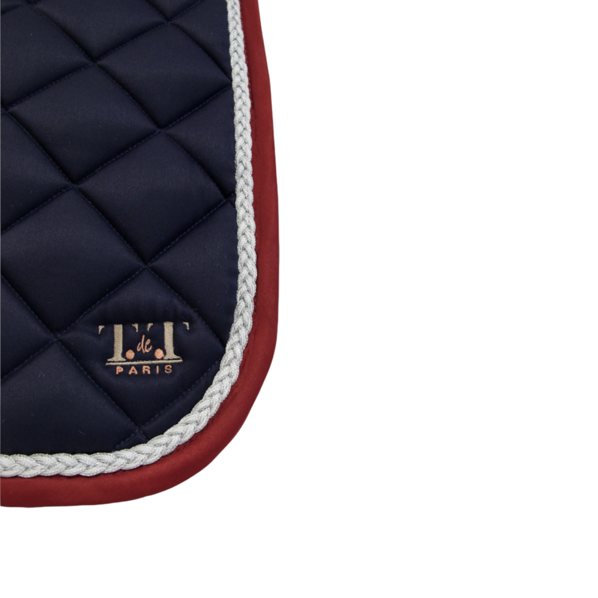TdeT - Fontainebleau CSO saddle pad navy/burgundy