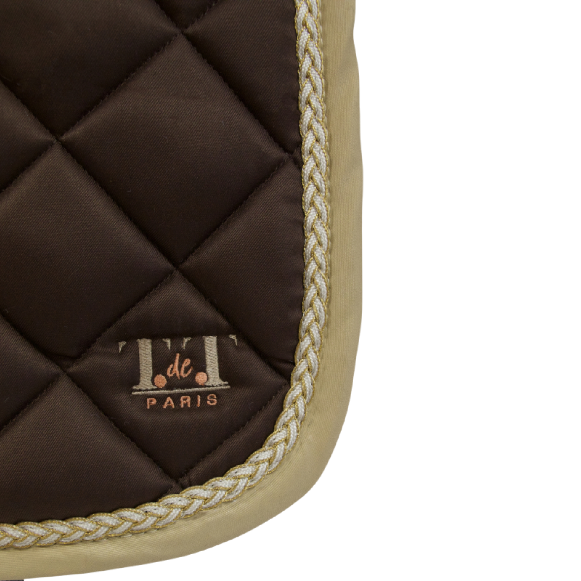 TdeT - CSO saddle pad Fontainebleau chocolate/beige
