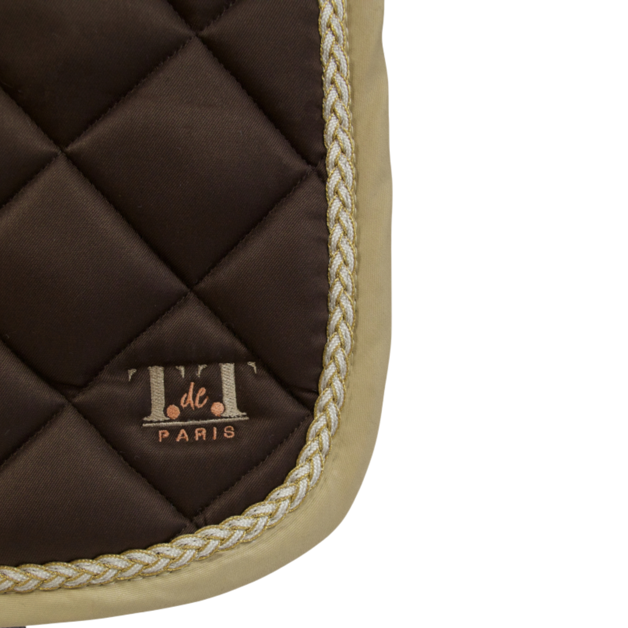 TdeT - CSO saddle pad Fontainebleau chocolate/beige