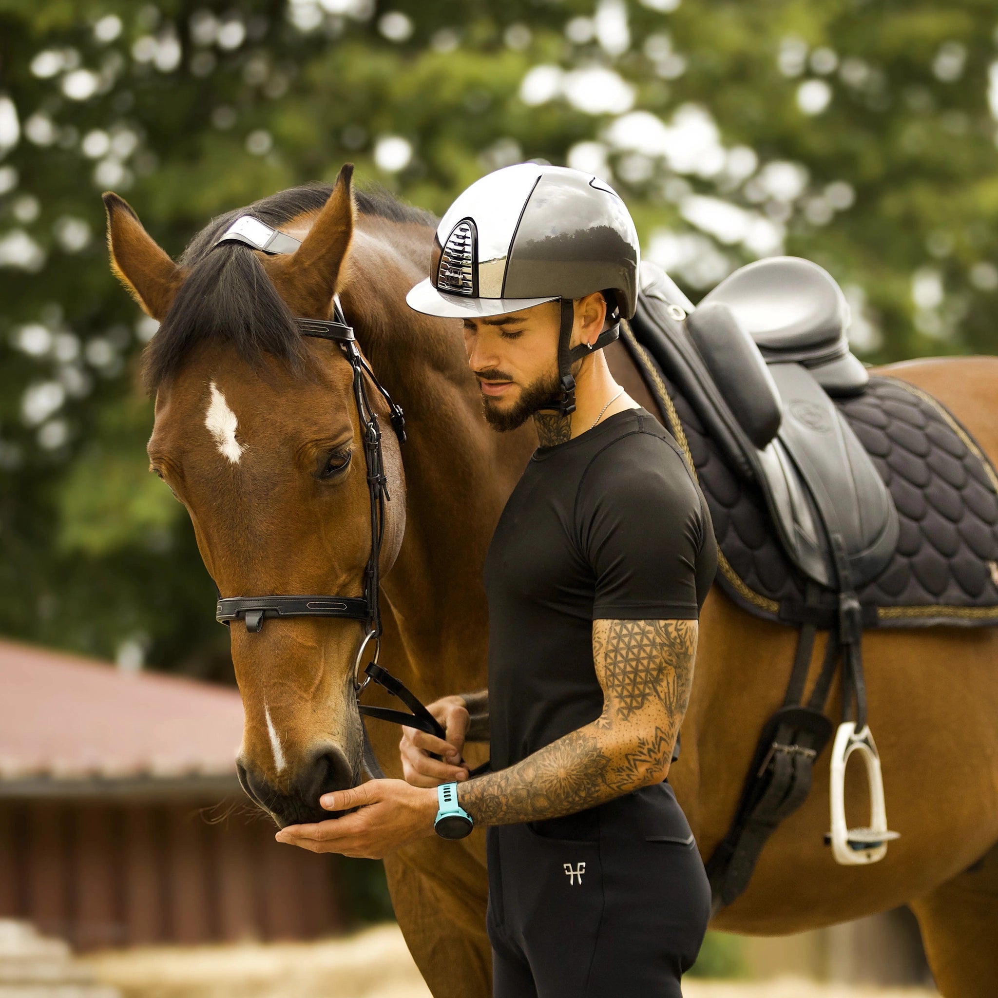 Diane black dressage saddle pad