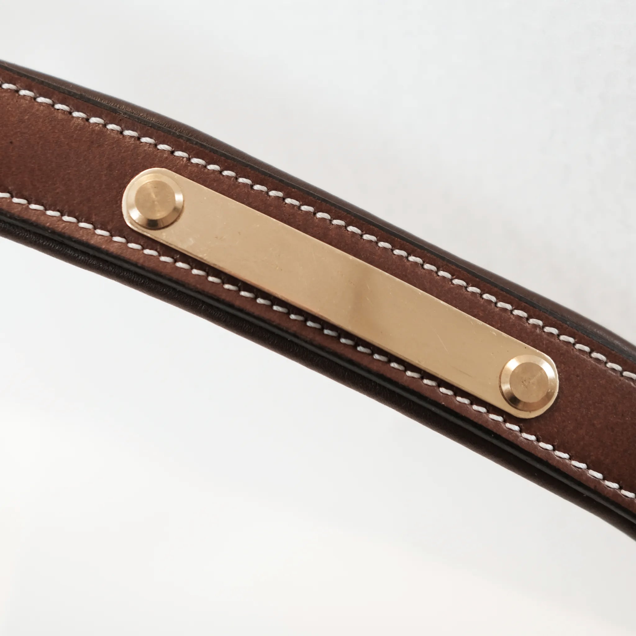 TdeT - Licol cuir classique Tabac