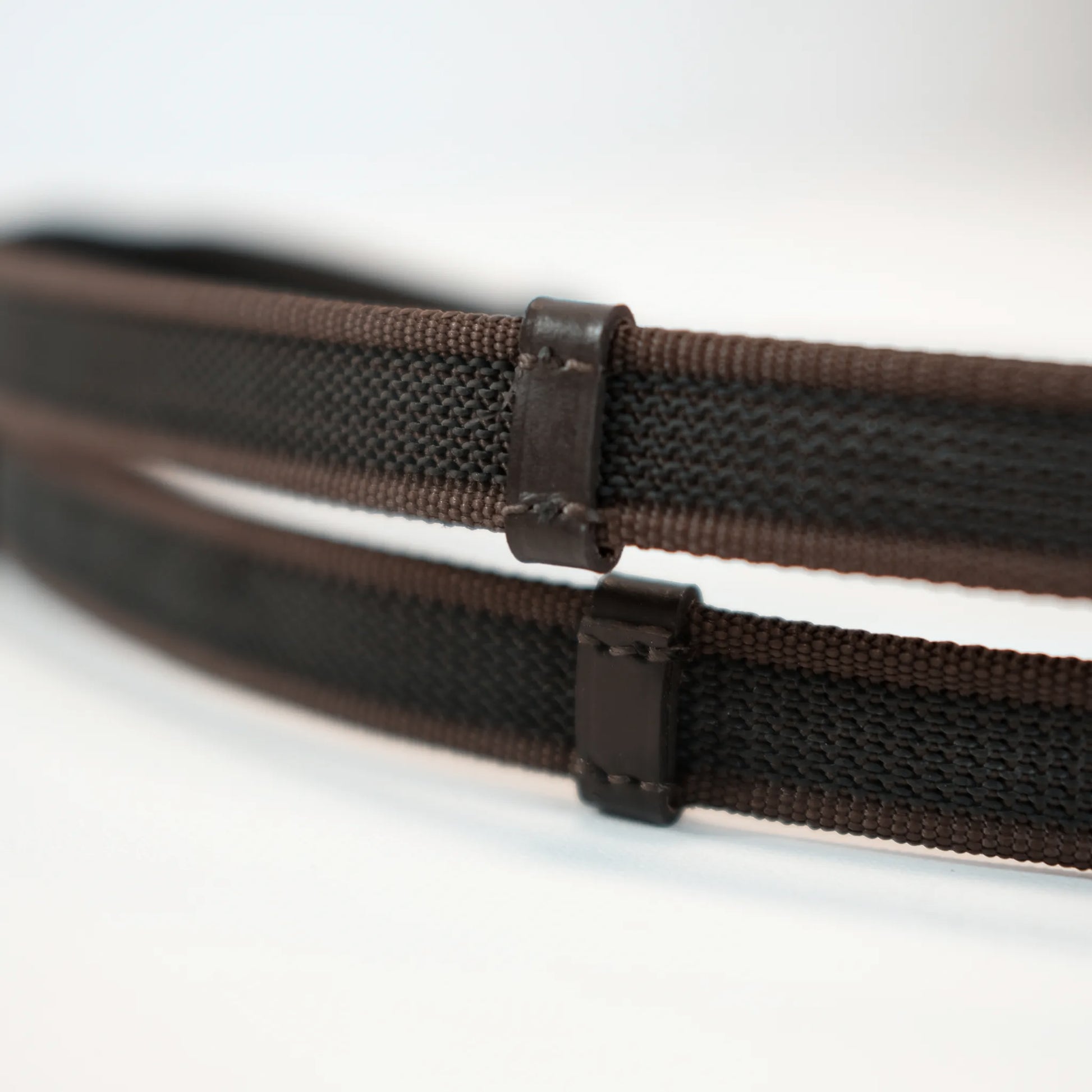TdeT - Super grip reins with stops havana