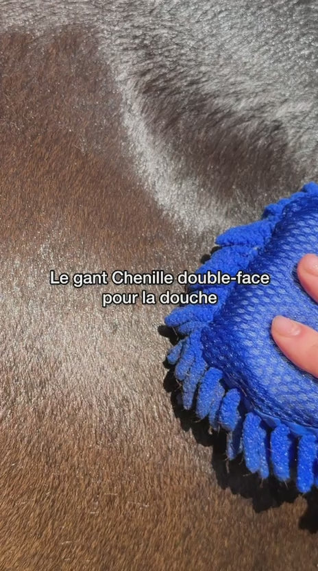 Charger la vidéo : TdeT - Éponge mesh et micro-fibre bleu roi