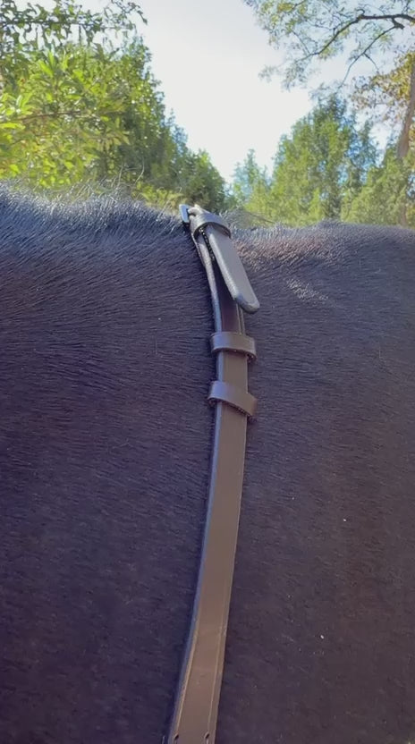 TdeT - Rênes ultragrip à arrêtoirs havane