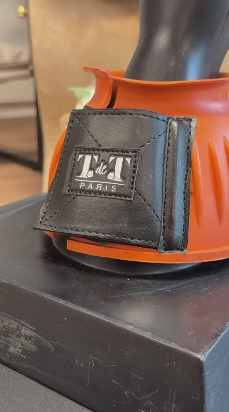 TdeT - Cloches caoutchouc velcro orange