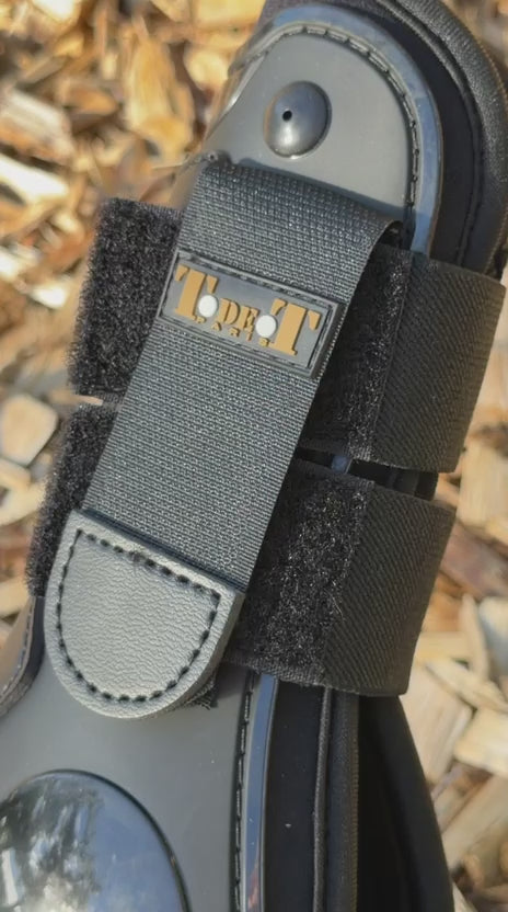 TdeT - Guêtres coque et cuir noir
